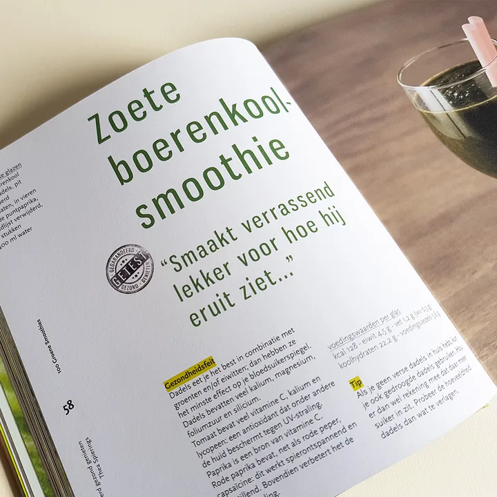 100 Groene Smoothies — grafisch ontwerp door Irma Theunisse