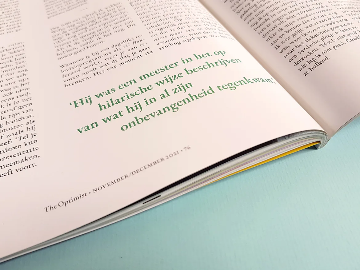 The Optimist — ontwerp 8 van 8